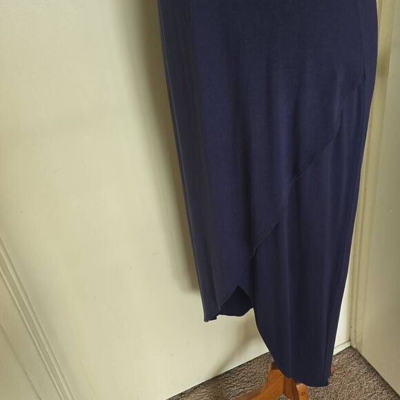 Tommy Bahama Tambour Navy Tank Dress w/ Tulip Hem, Maxi,  EUC, S - Picture 3 of 8